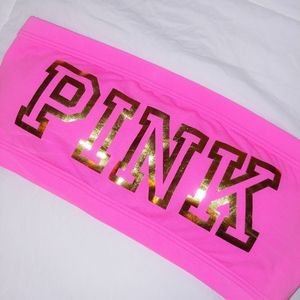 Victoria secret PINK Metallic Logo Bandeau swimtop